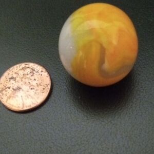 Antique Orange and White Swirl Marble